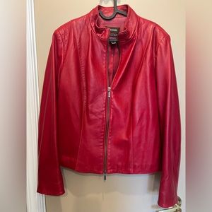 A red leather jacket never been worn